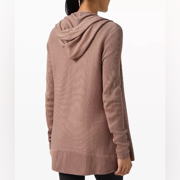 Lululemon size S/M Pink Brown sundown wrap Open Front Cardigan - Picture 2 of 9